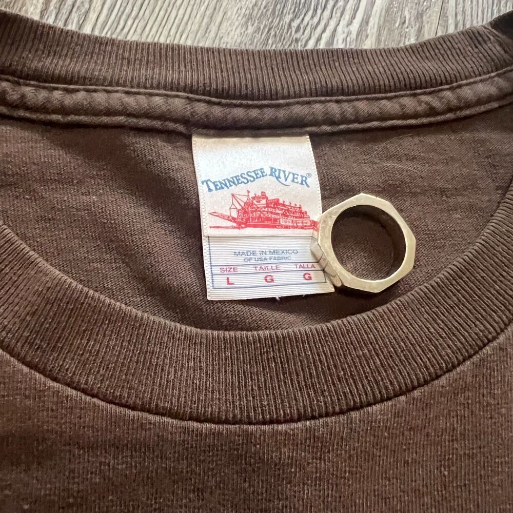 Vintage 2004 Jimi Hendrix Experience Short Sleeve Brown Shirt L - Picture 3 of 7